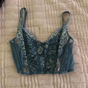 Victoria's Secret Teal Lace Corset